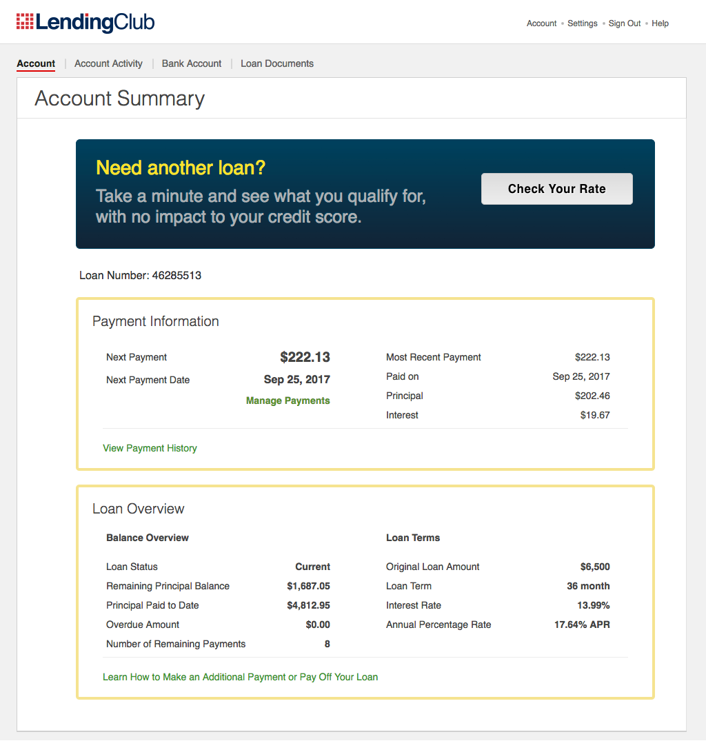 Account Summary Desktop, 2017